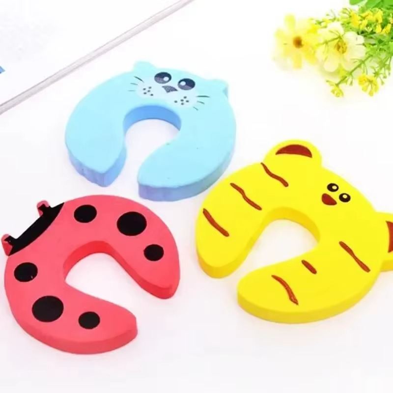 Baby Safety EVA Door Stopper Anti-Pinch Finger Guard Cute Animal Design Child Lock Protector for Furniture Newborn Care