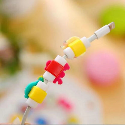 Head Cable Protector Anti-Break Data Silicone Protective Sleeve Case Cover Set for All Phones