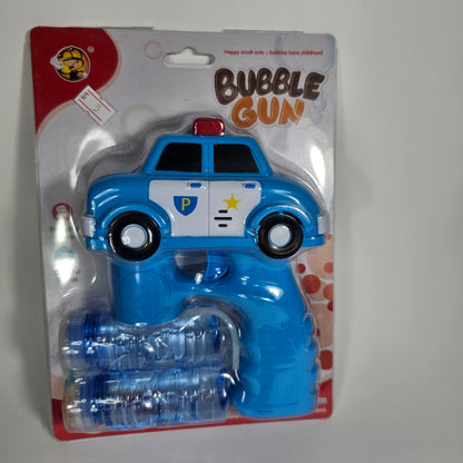 Plastic Fire Truck Police Car Children Outdoor Game Party Light up Small Size Soap Blaster Toys Bubble Gun for Boy Gift