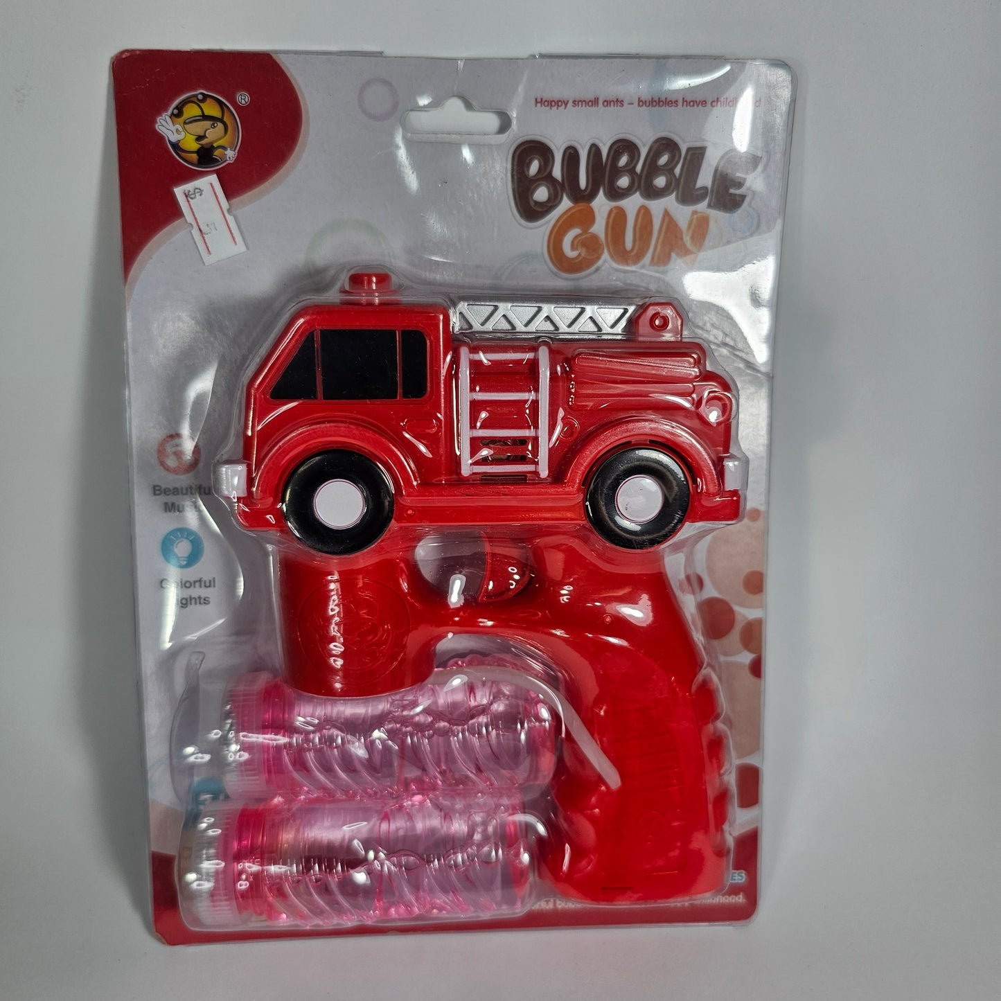 Plastic Fire Truck Police Car Children Outdoor Game Party Light up Small Size Soap Blaster Toys Bubble Gun for Boy Gift