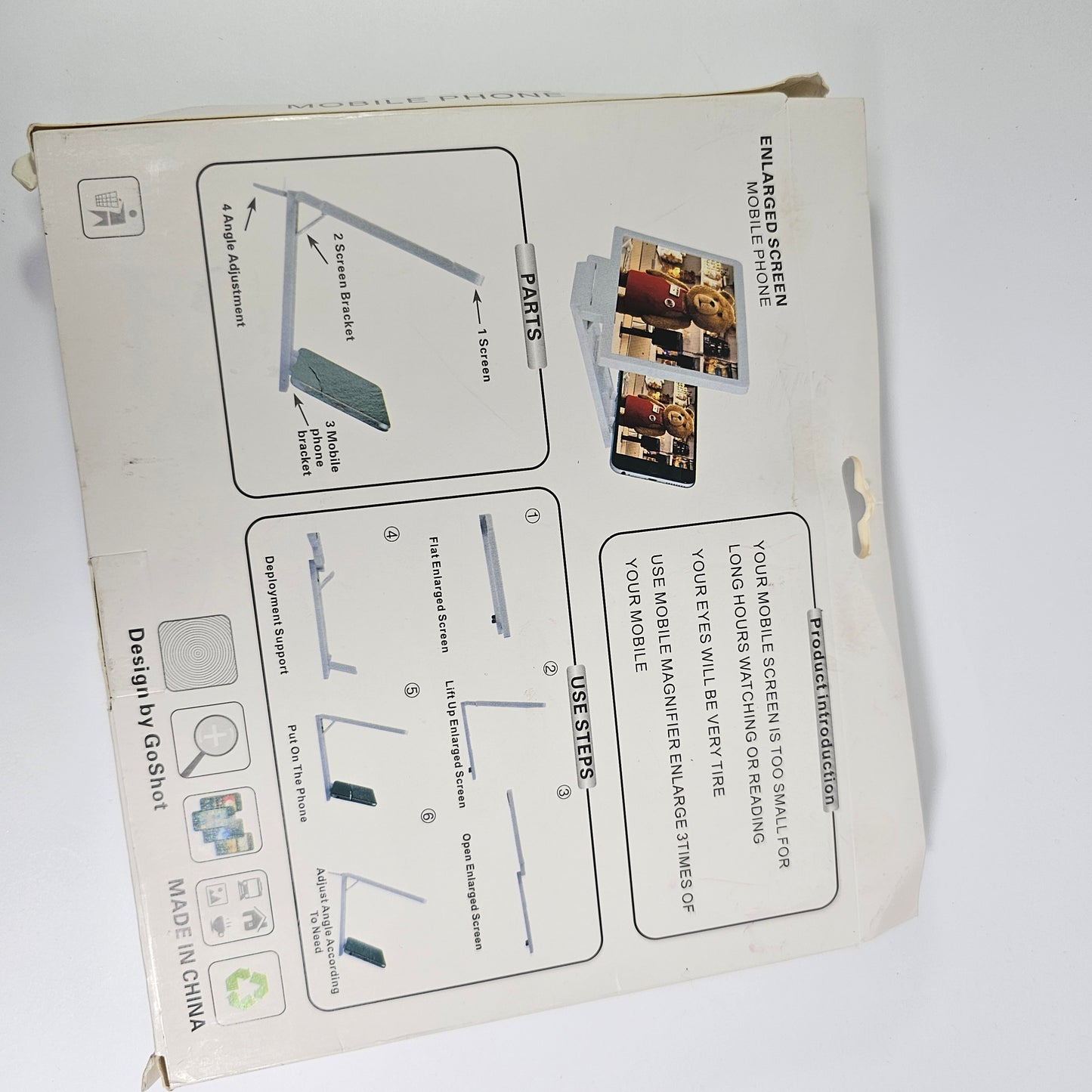 mobile Phone Screen Magnifier 3D Smartphone Screen Stand Amplifier Enlarger Projector Holder