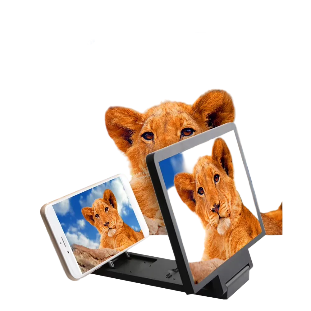 mobile Phone Screen Magnifier 3D Smartphone Screen Stand Amplifier Enlarger Projector Holder