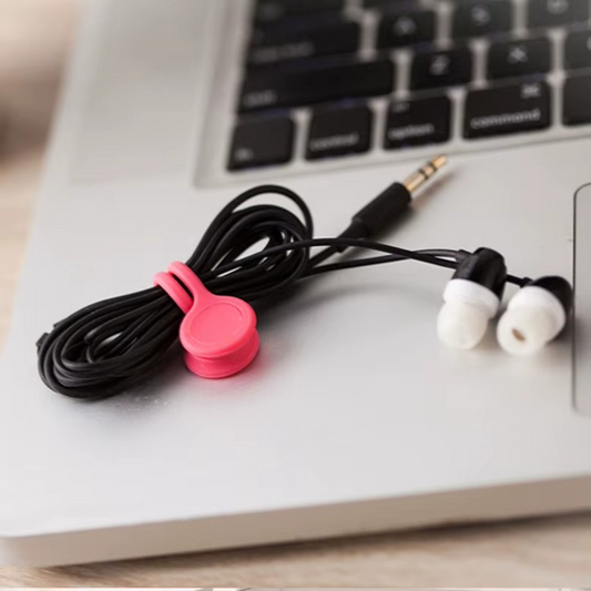 3 pcs / Flexible and Foldable Silicone Magnetic Cable Ties Reusable Wire Organizer for Bundling Items