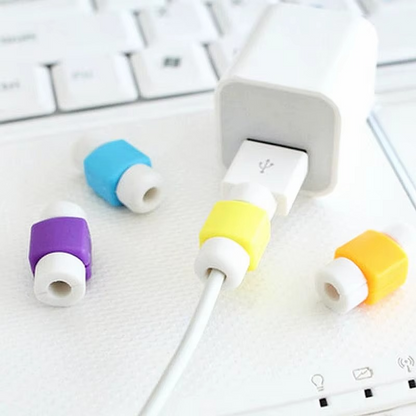 2 pcs /Cable Protector for Phone Charging Wire Earphone Cable USB Line Cord Case Winding Clips Cover