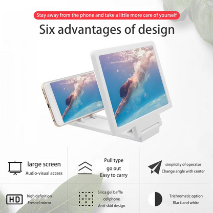 mobile Phone Screen Magnifier 3D Smartphone Screen Stand Amplifier Enlarger Projector Holder