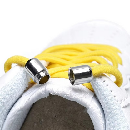 2 Pcs Aluminum Capsule Lock Accessories Elastic Laces Sneakers Shoelace Without Ties Buckle Decoration Lazy Shoestring Fastening